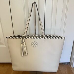 Tory Burch Mcgraw whipstitch large tote